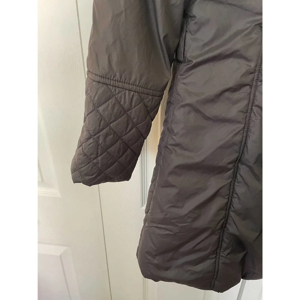 Zara Gray Puffer Coat with Faux Fur Lined Hood and Fleece Lining • Size 11-12 🗣
